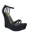 Plataformas con Tiras Negro para Mujer Liliana