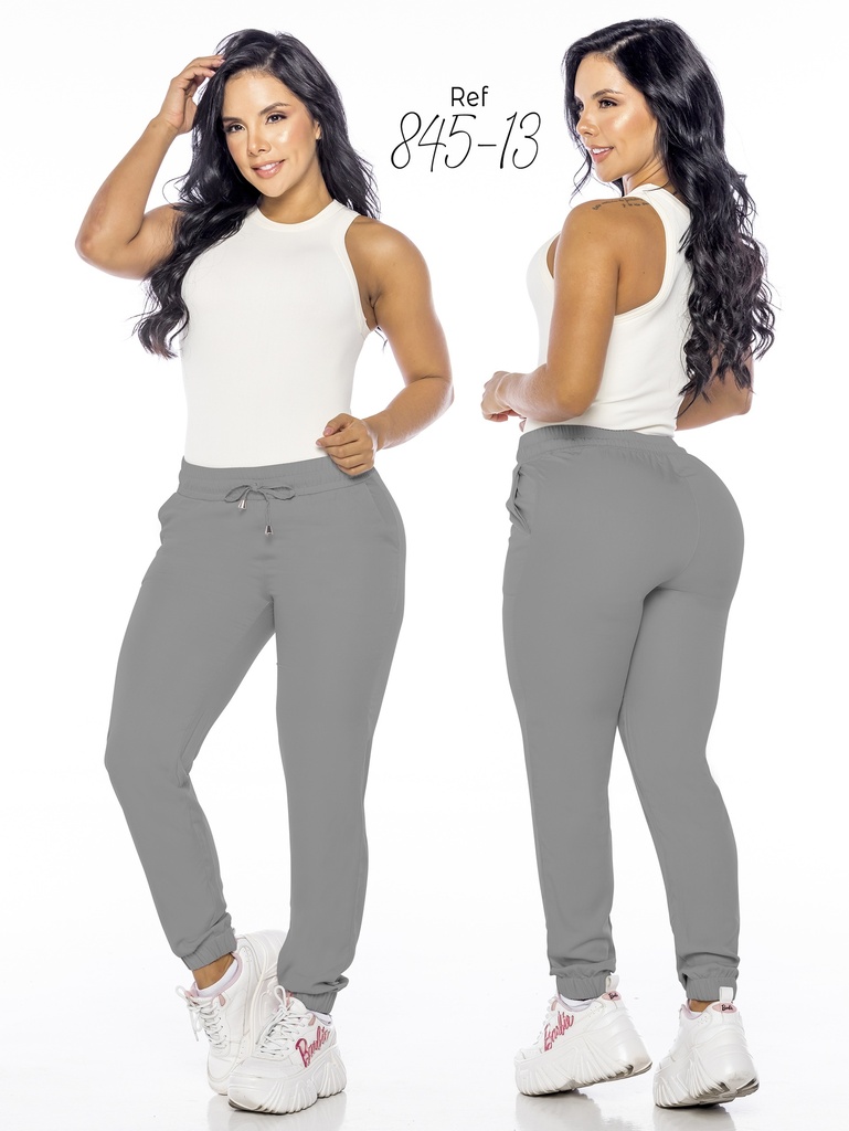 Pantalón Jogger Gris para Mujer 845-13