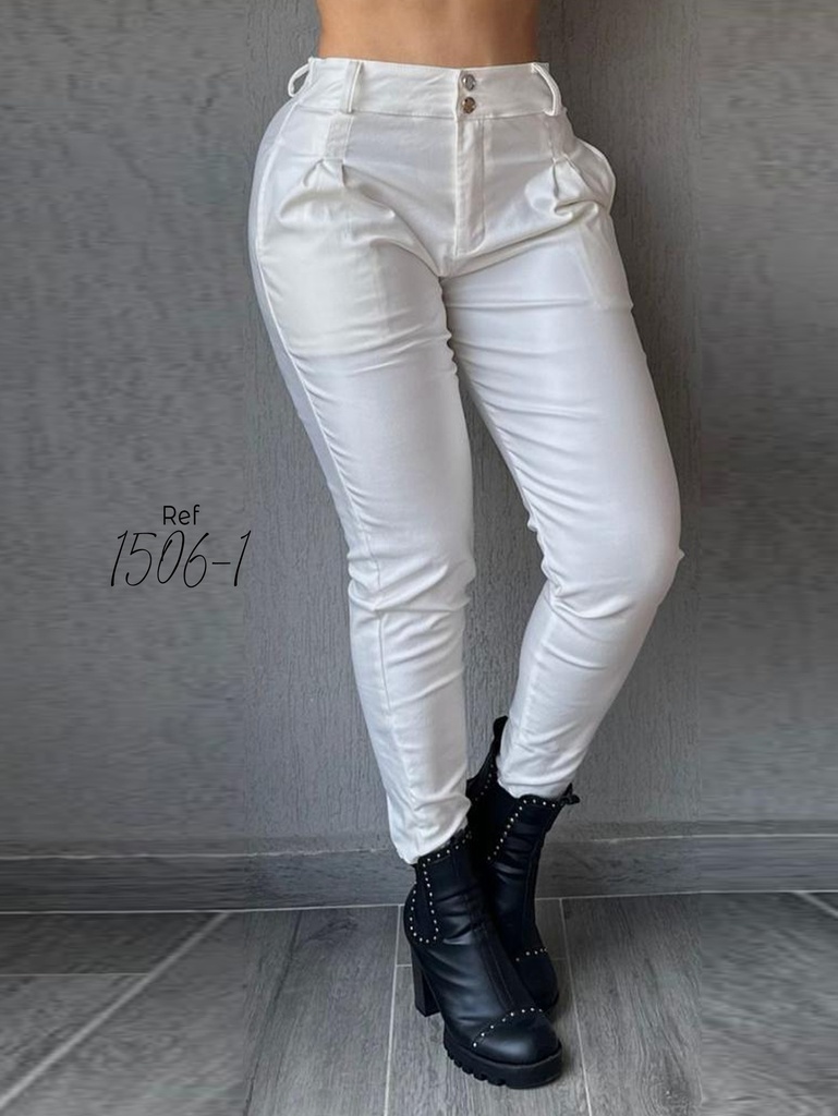 Pantalón Cargo Jogger Blanco para Mujer 1596-1