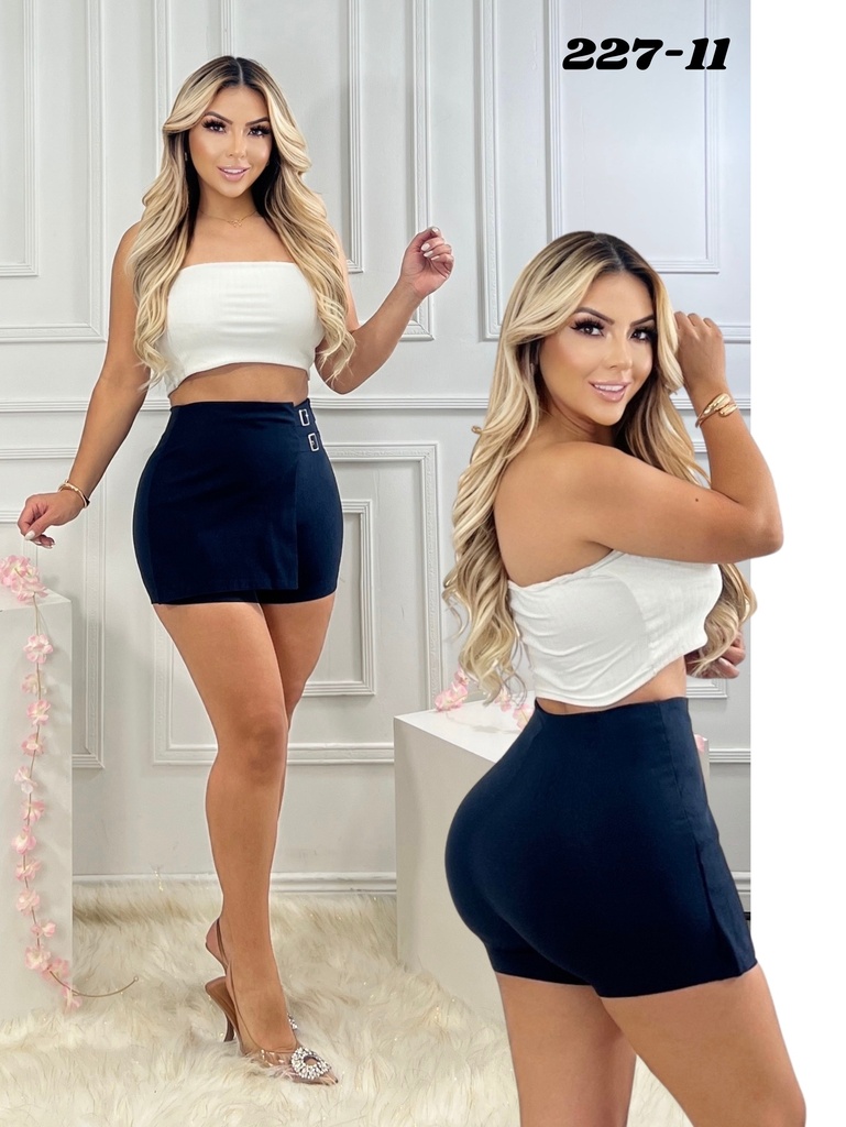 Falda Short Azul Marino para Mujer 227-11