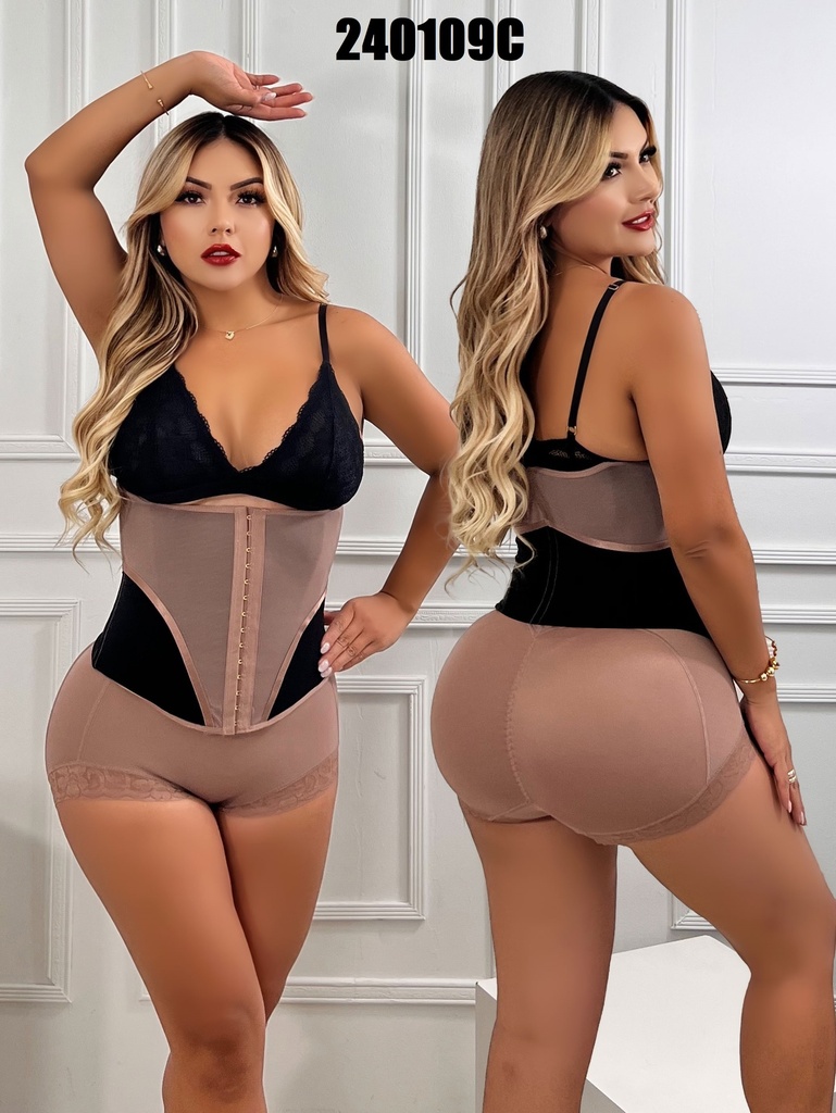Colombian Waist Trainer with Butt Lifting Shorts – Mocha